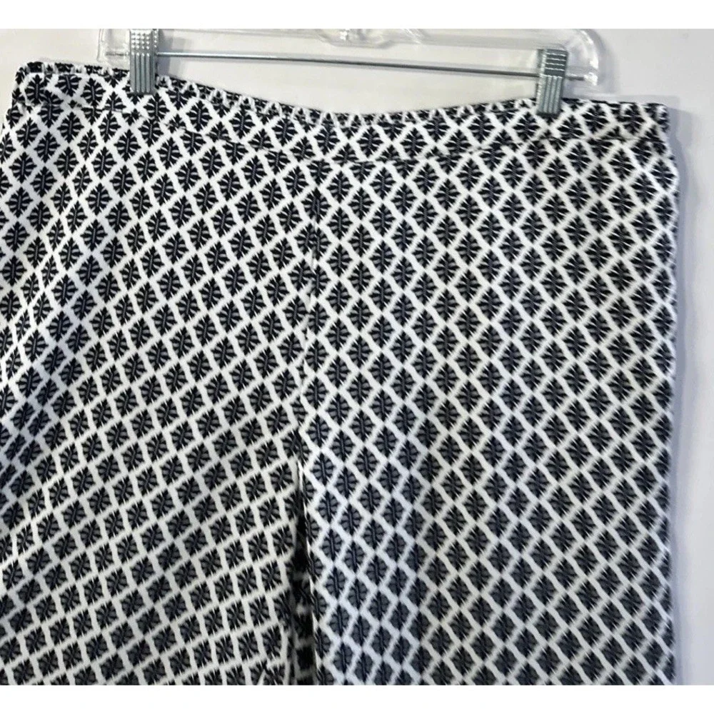 J Jill Womens Pull On Stretch Pants Smooth Fit Full Leg Print Sz XL‎ Tall EC